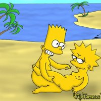 Simpsons family on the beach - VipFamousToons.com