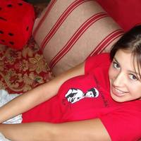 Trixie teen - petite cute latina teenie posing in red top and sh