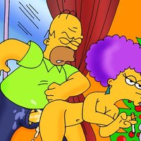 Simpsons family Christmas orgy - VipFamousToons.com