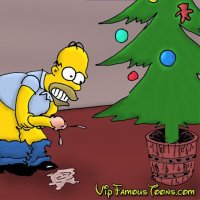 Simpsons family Christmas orgy - VipFamousToons.com