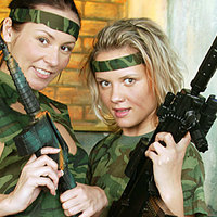 Lesbian teens in uniform