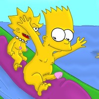 Simpsons family in aquapark - VipFamousToons.com